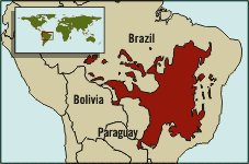 map of Cerrado, Brazil