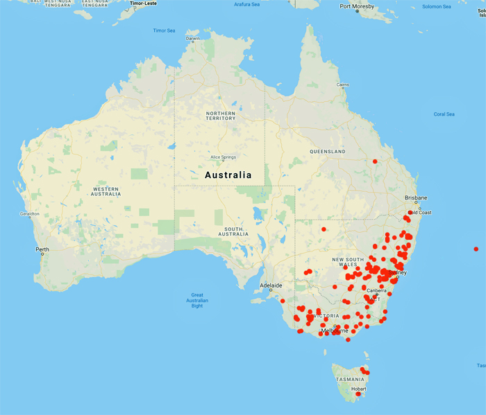 collecting locality map for 'Bower, C.'