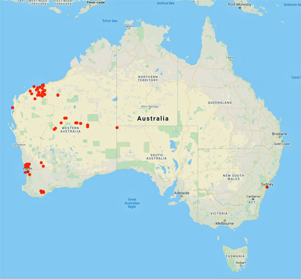 collecting locality map for 'Forest, J.'