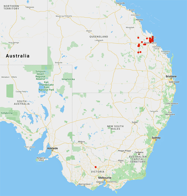 collecting locality map for 'Simmons, H.G'