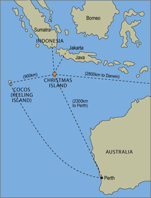 Christmas Island location map