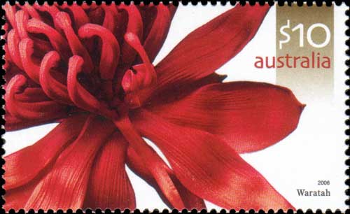 stamp - Telopea speciosissima