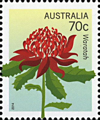 stamp - Telopea speciosissima