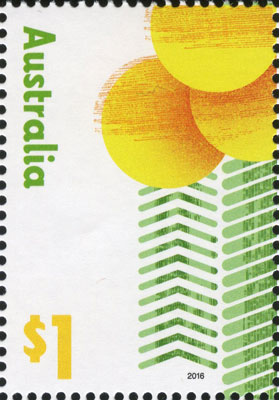stamp: Acacia stylised 2016