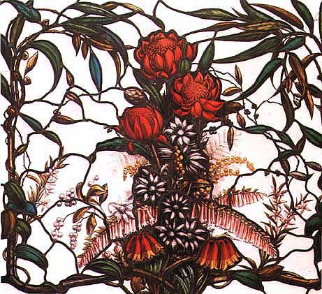 waratah stained glass window